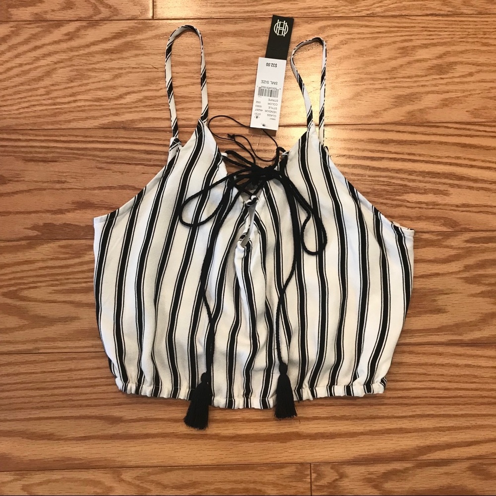 Kendall + Kylie Stripe Crop Tank